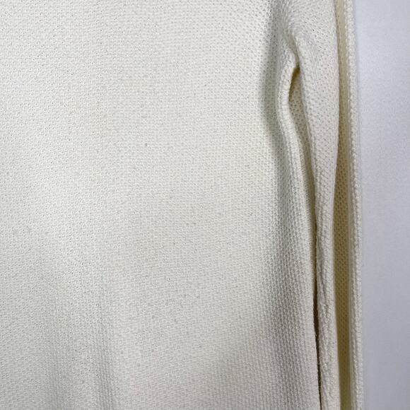 Madewell XSmall XS Cream Backroad Button Back Sweater Cotton Blend Knit Oatmeal - Picture 4 of 13